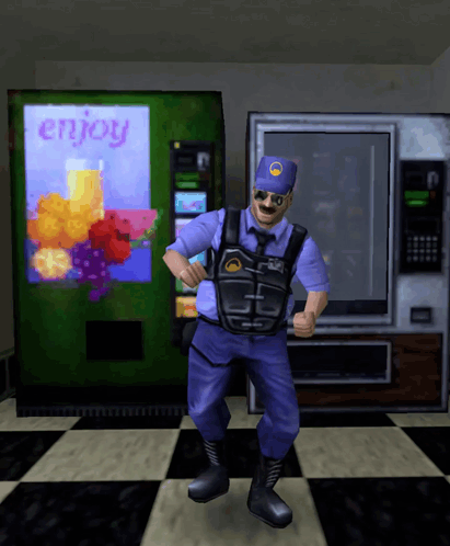 Animated Police Dancing Skibidi Bop GIF