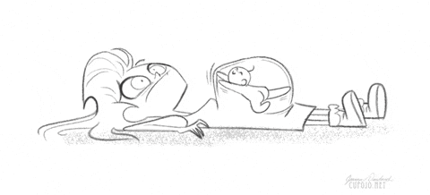 Animated Pregnant Woman Baby Tumbling Belly Upside Down GIF