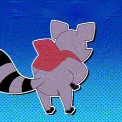 Animated Racoon Thug Shaker GIF