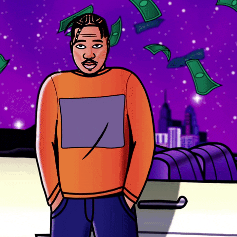 Animated Raining Money Paid In Full GIF