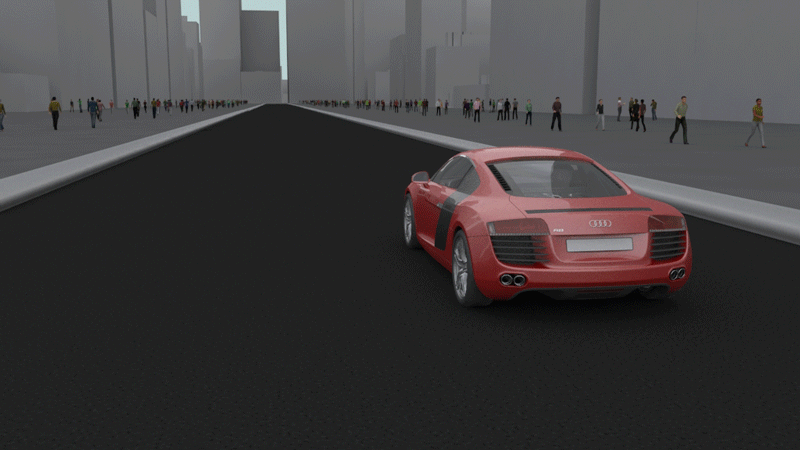 Animated Red Audi GIF