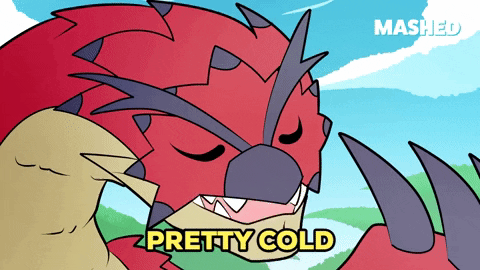 Animated Red Dragon Thats Cold GIF
