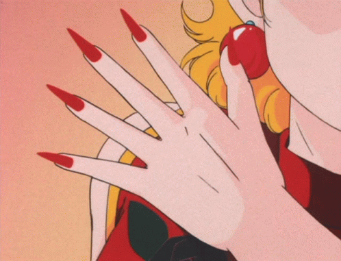 Animated Red Long Nail GIF