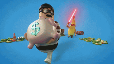 Animated Robber Slow Motion Chase GIF