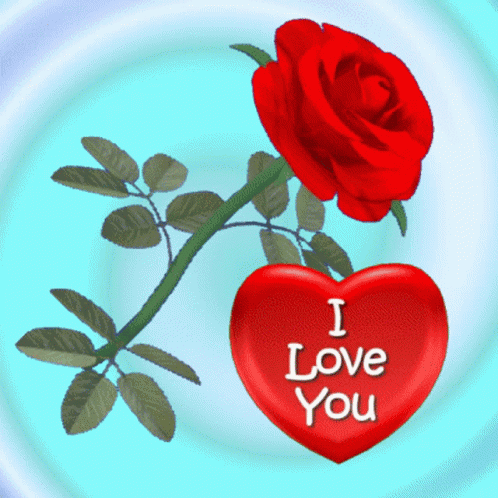 Animated Rose I Love You GIF
