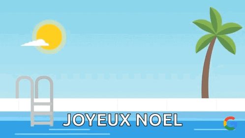 Animated Santa Claus Cannonball Dive GIF