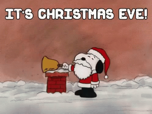 Animated Santa Claus Cleaning The Furnace For Christmas Eve GIF