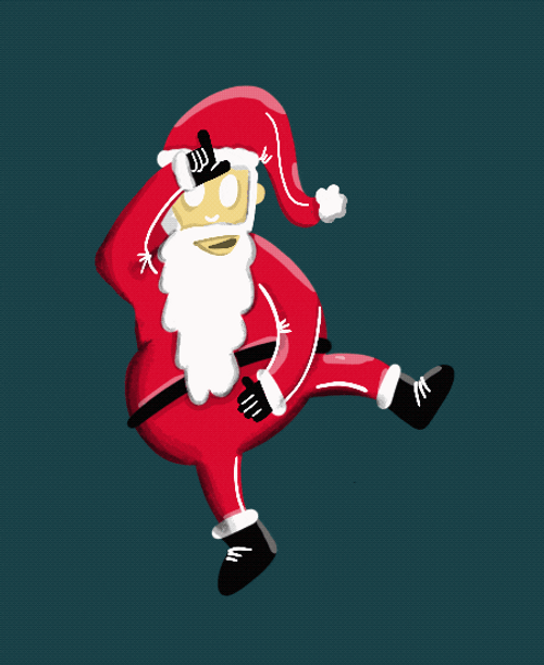 Animated Santa Claus Sticker Take An L Fortnite Dance GIF 