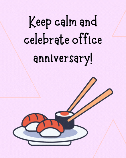 Animated Sashimi Work Anniversary Graphic Design GIF