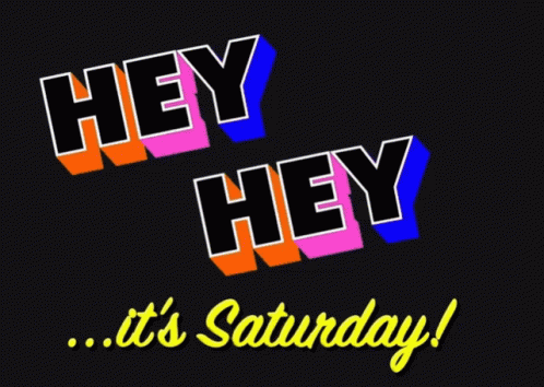Animated Saturday Text Art Flashing Colors GIF