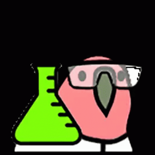 Animated Scientist Rgb Parrot Dancing GIF