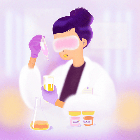 Animated Scientist Woman GIF