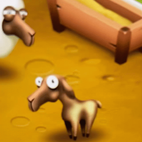 Animated Screaming Baby Goat GIF