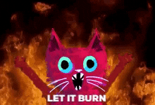 Animated Screaming Cat Meme Let It Burn GIF