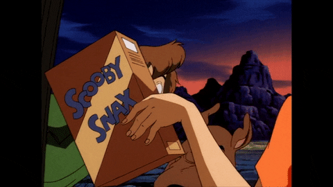 Animated Shaggy And Scooby Doo Excited For Scooby Snax GIF
