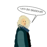 Animated Silver Haired Girl Why So Serious GIF