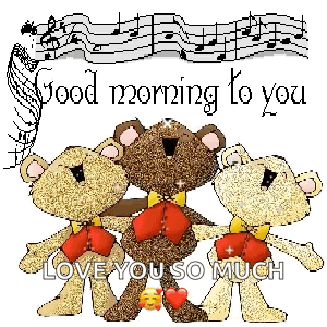 Animated Singing Bears Good Morning GIF