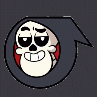 Animated Skull Wink Wink GIF