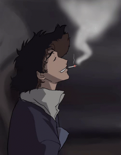 Cowboy Bebop Spike Spiegel Animated Smoke GIF