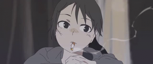 Kanamewo Smoking Animated Smoke GIF