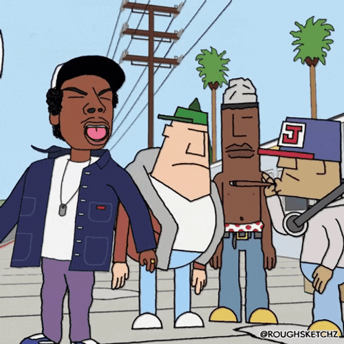 Animated Snoop Dogg Who Smoking On The Road GIF