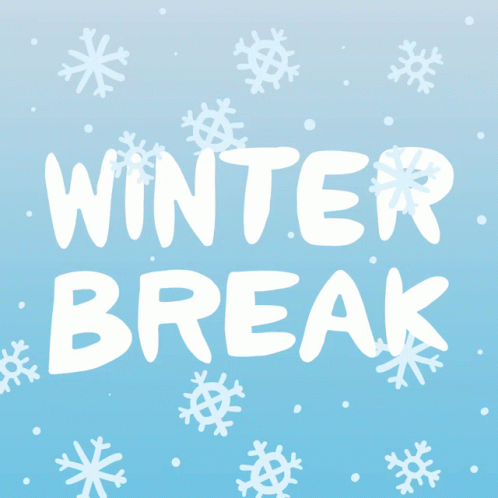Animated Snowflakes Winter Break GIF