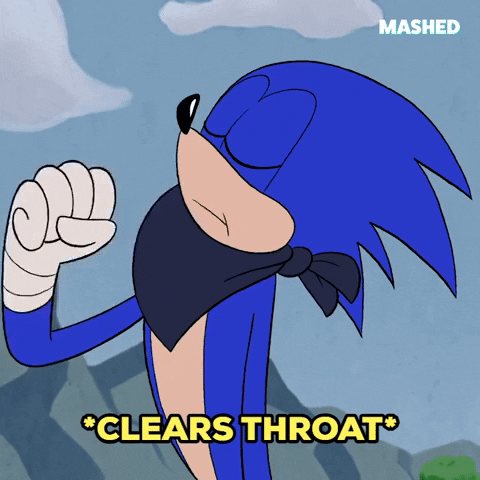 Animated Sonic The Hedgehog Ahem GIF