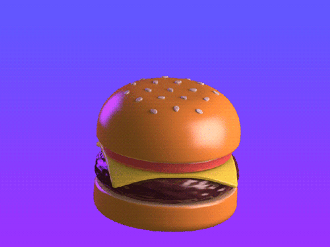 Animated Spinning Burger Emoji GIF