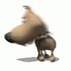 Animated Spinning Dog Chasing Tail GIF