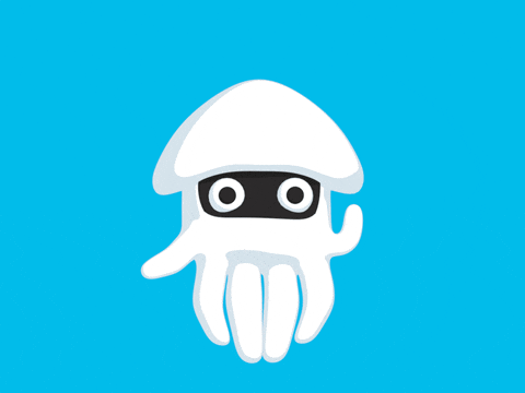 Animated Squid Bye GIF