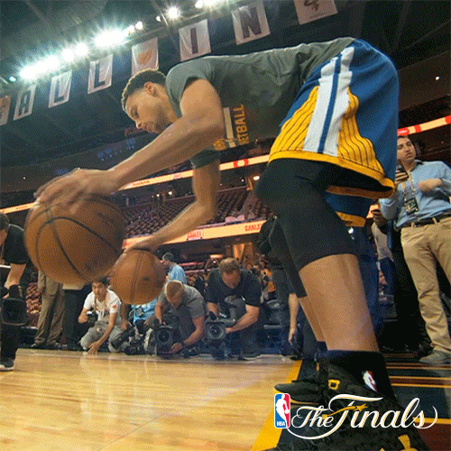 Animated Steph Curry Dribbling The Ball GIF