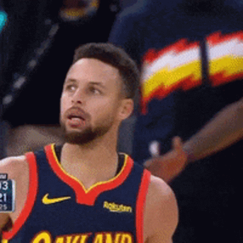 Animated Steph Curry Eyeroll Shocked GIF