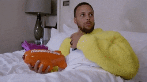 Animated Steph Curry Sleeping Outfit GIF
