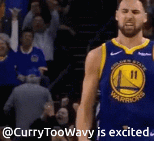 Animated Steph Curry Too Way Excited GIF