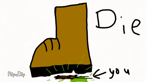 Animated Stepping On A Roach GIF