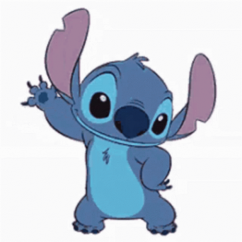 Animated Stitch Hi Waving His Hand GIF