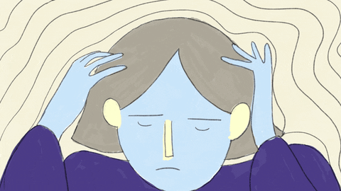 Animated Stress Girl Overthinking Things GIF