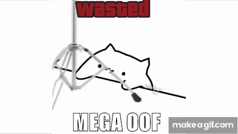 Animated Stretchable Cat Drumming Mega Off Wasted Meme GIF