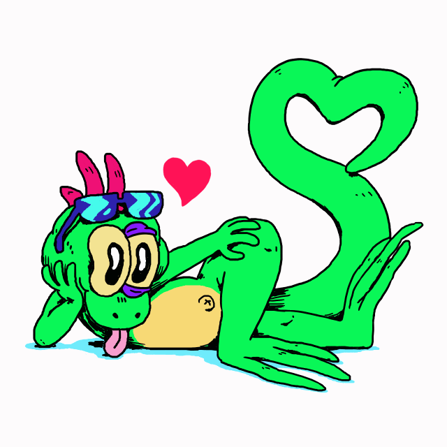 Animated Stud Frog Wink That Could Melt Hearts GIF
