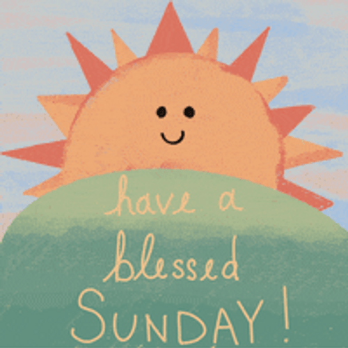 Animated Sun Wishing Happy Blessed Sunday GIF 
