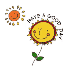 Animated Sunny Day Sunflower Good Day Greeting GIF