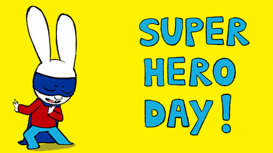 Animated Superhero Day GIF.