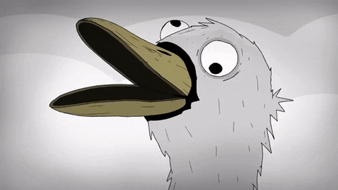 Animated Swan Googly Eyes GIF