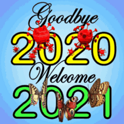 Animated Text Good Bye 2020 Hello 2021 GIF