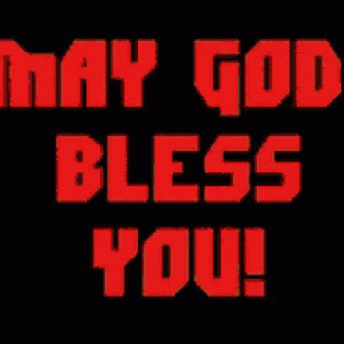 Animated Text May God Bless You GIF