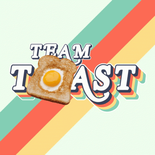 Animated Text Team Toast GIF