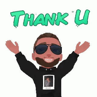 Cool Man Animated Thank You GIF