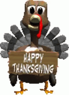 Turkey Wiggling Animated Thanksgiving GIF