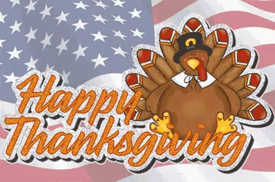 Usa Flag Animated Thanksgiving GIF