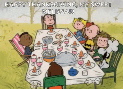Snoopy Characters Animated Thanksgiving GIF